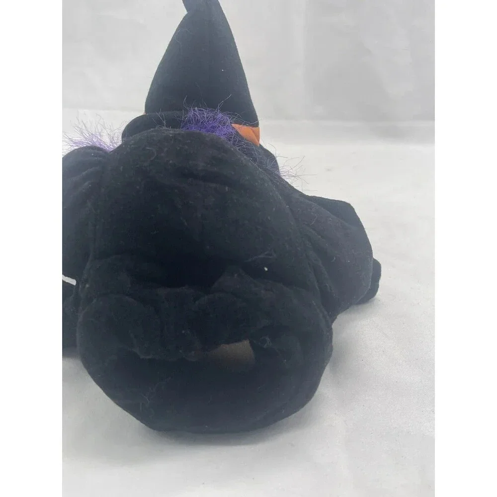 Vintage Halloween Hand Puppet Witch Plush Stuffed Animal Toy 8” RARE